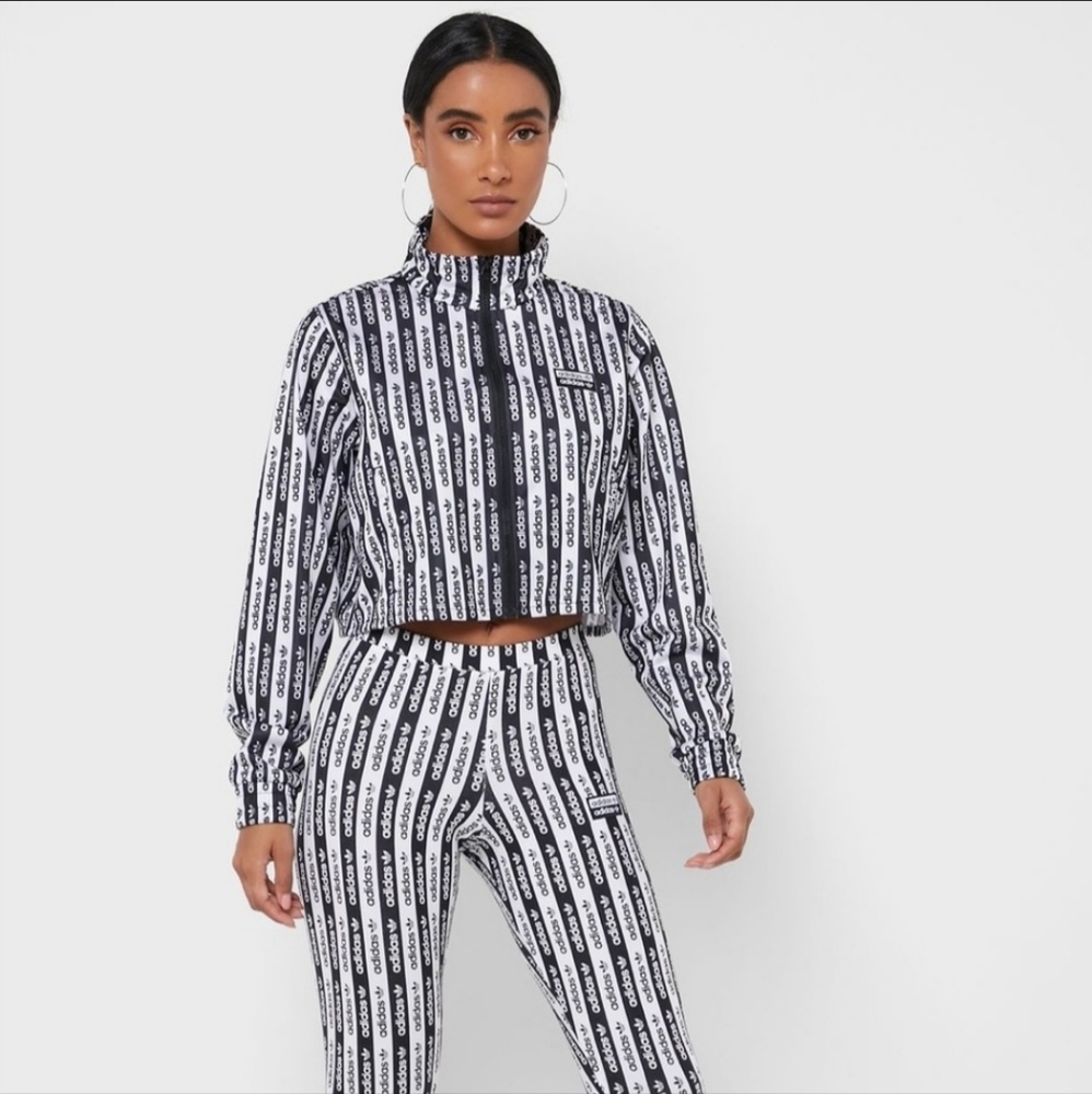 Adidas Cropped Jacket and Leggings Set